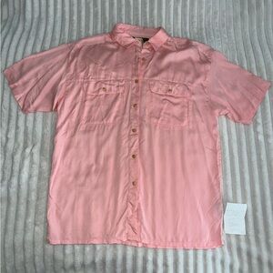 Vintage Men's Eddie Bauer Coral Button-Up Shirt • Large